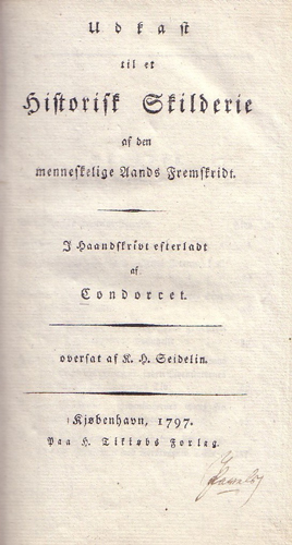 Forside til Condorcet, Historisk Skilderie (1797)