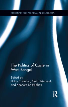 Front page of a book with the title "The politics of caste in West Bengal".
