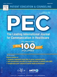 Patient Education and Counseling front page