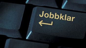 Bilde av et tastatur der det står "Jobbklar" på den ene tasten.