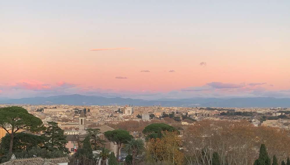 himmel, horisont, Roma, solnedgang