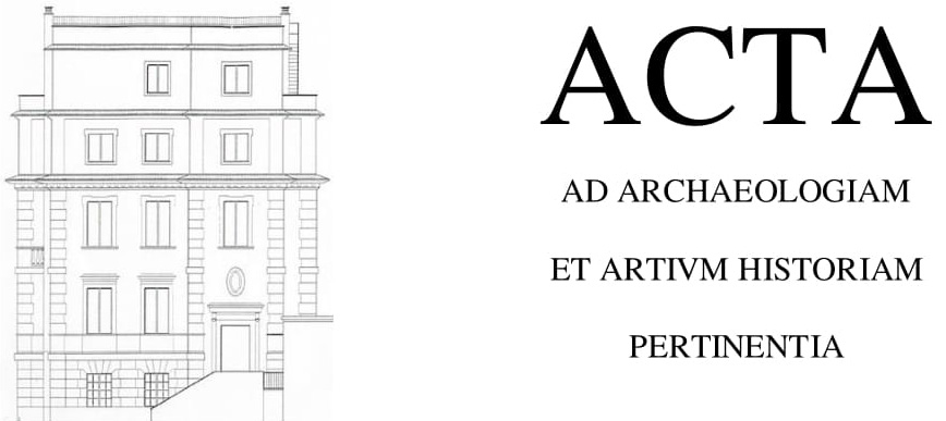 ACTA står det og en bygning som er tegnet. Logo.