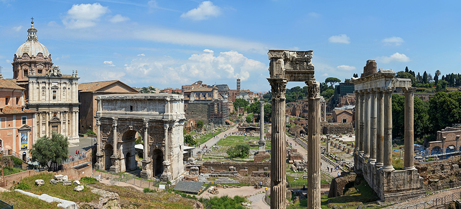 Panoramafoto av Forum Romanum