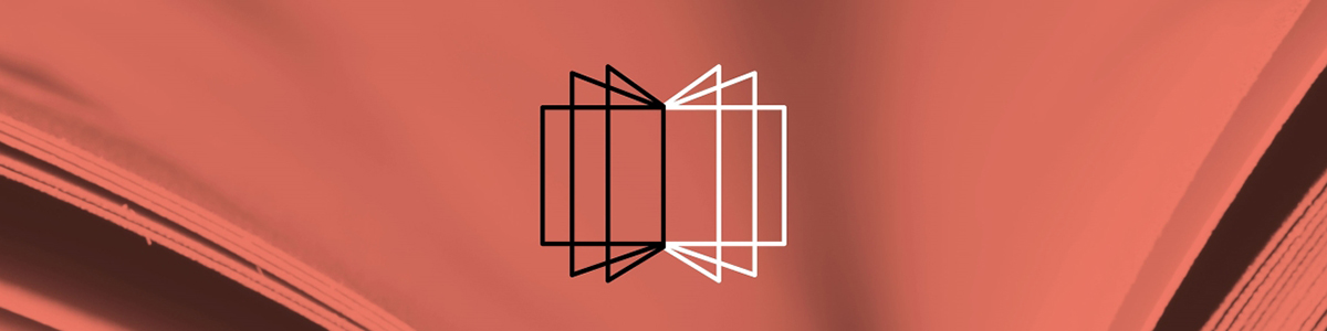 Svarte og hvite firkanter i en vifteformasjon. Logo.