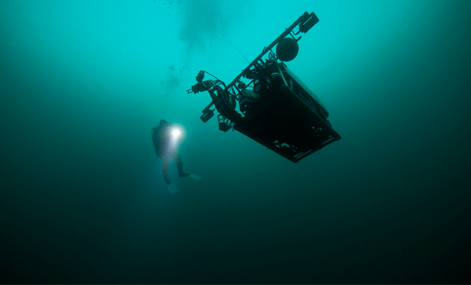 Underwater, Diver, Vehicle