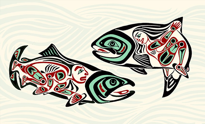 Image may contain: Fish, Illustration, Fish, Font, Salmon.