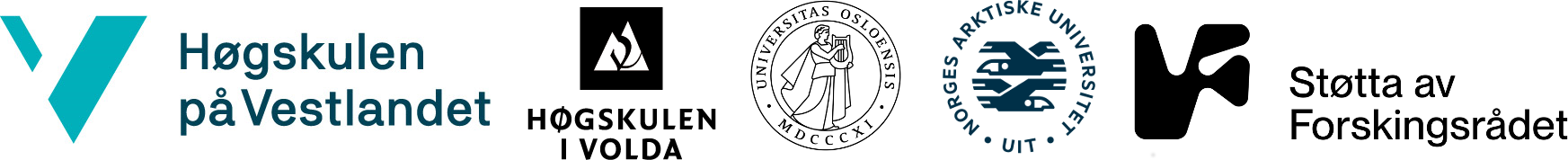 Logoane til høgskular og universitet i prosjektet