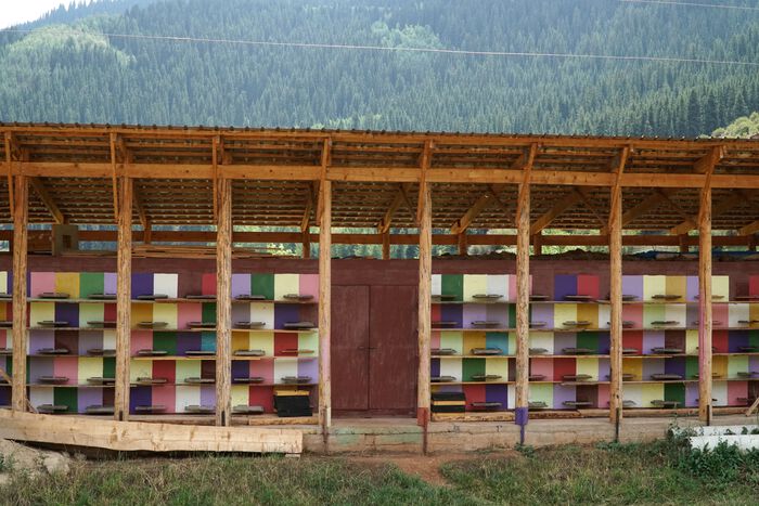 Beehive at the Jeti-Ögüz resort, Kyrgyzstan