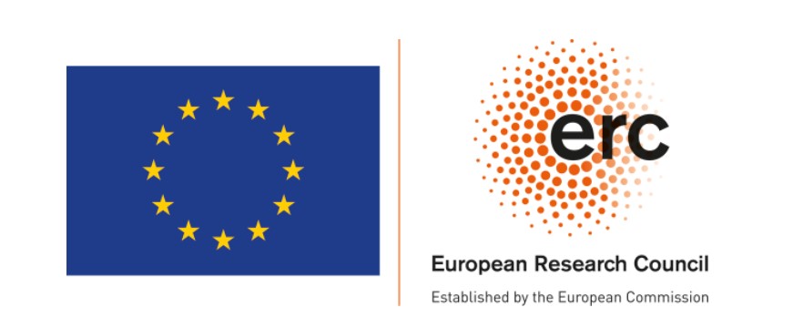 Simple graphics of EU flag and European Research Council (ERC) logo