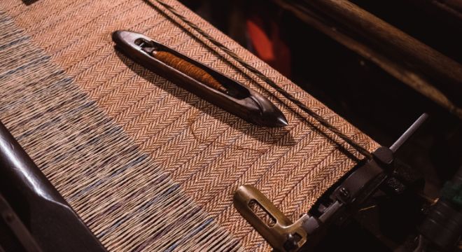Picture of woven tweed fabric