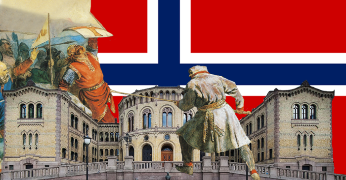 Bildet kan inneholde: flagg, historie.
