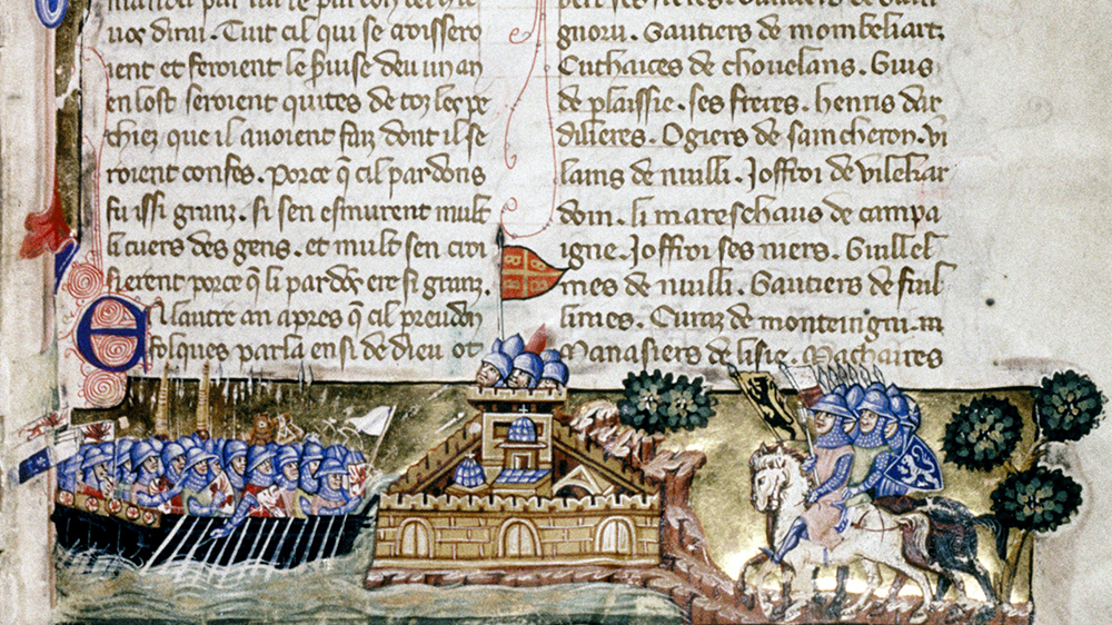 Et bilde av erobringen av Konstantinopel.