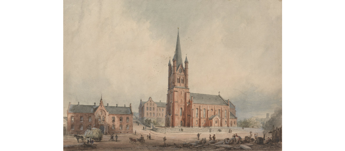 Wilhelm von Hanno, Forslag til bebyggelse på Grønland, 1864. Nasjonalmuseet