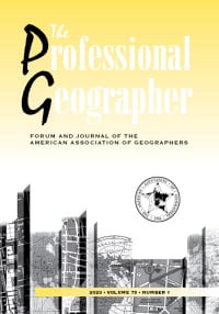 Professional geographer cover