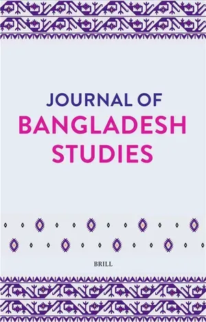 Book cover for the book "Journal of Bangladesh studies".