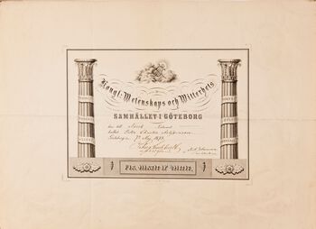 Kungliga vetenskaps och Witterhets samhället i Göteborg har til Norsk ledamot kallat Peter Christen Asbjørnsen, Göteborg 7 mai 1873. Kungliga vetenskaps och Witterhets samhället er et interdisiplinært vitenskapsakademi dannet 1778. &amp;#160; &amp;#160;