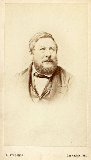 Portrett av bokbinder Louis Döring, Karlsruhe. Fotograf: L. Wagner,&amp;#160; Carlsruhe.