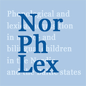 Front page of a book. The letters Nor, Ph, Lex. Illustration.
