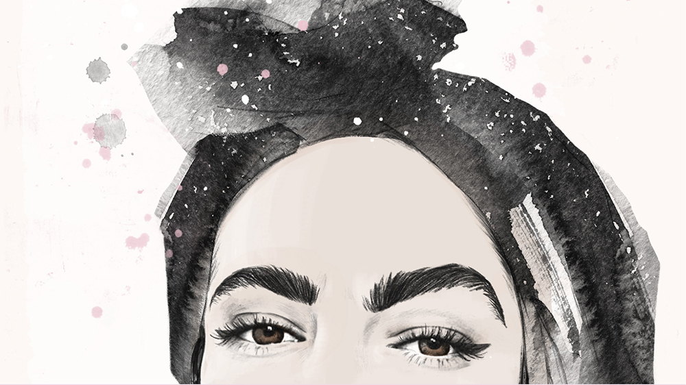 Illustration of a womens face.