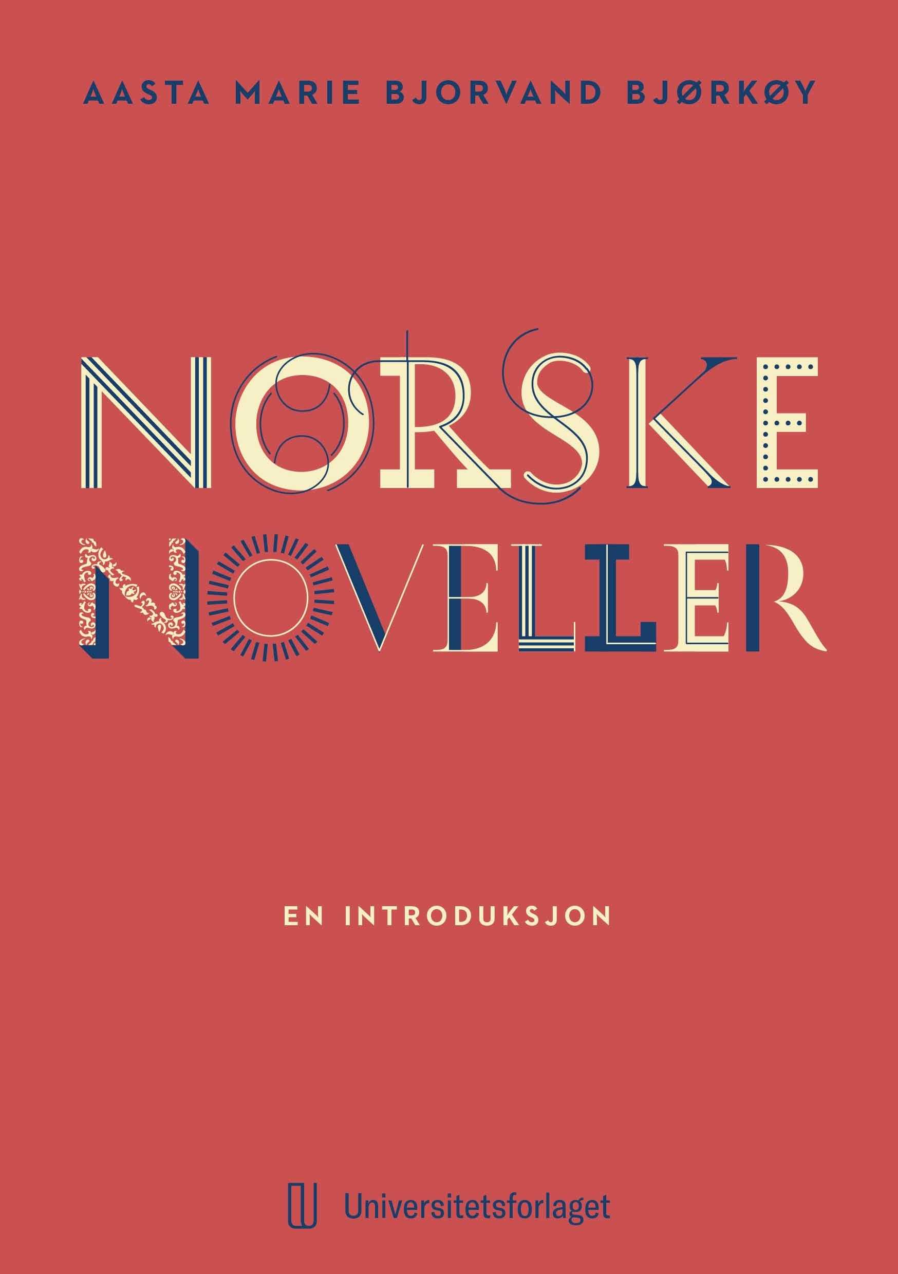 Bokforside i rødt med teksten Norske noveller.