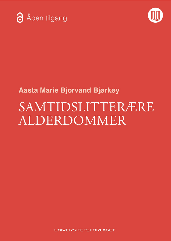 Bokforside i rødt med teksten Samtidslitterere alderdommer.