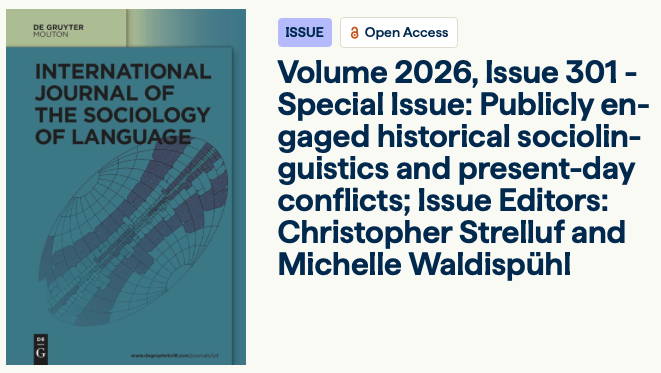 International journal of the Sociology of Language, Special Issue 301