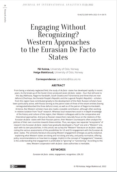Frontpage of an article containing a headline and the introduction. Photo