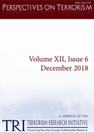 The cover of  the journal "Perspectives on Terrorism" vol. 12 (6) December 2018.