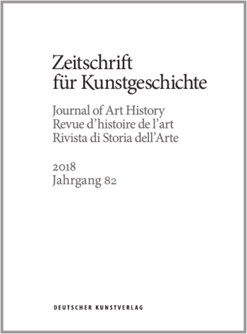 Black text on white background. Front page of the journal "Zeitschrift für Kunstgeschichte"