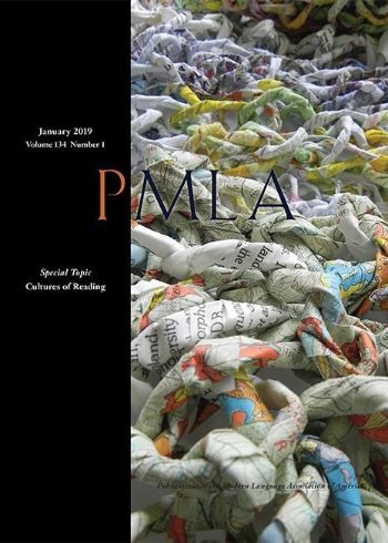 Cover of the journal PMLA vol. 134 (1) January 2019