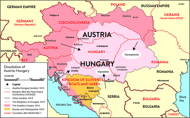 Kart over Østerrike-Ungarn