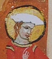 Svatý Václav (ca. 907-935).  Fyrste, helgen. Symboliserer tradisjonen for den tsjekkiske staten.