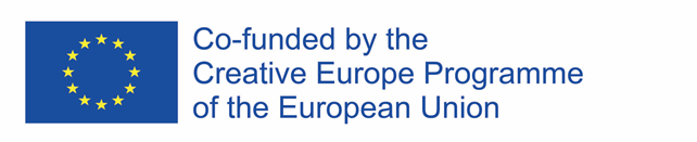 Logo with EU emblem and text "Co-funded by the Creative Europe Programme of the European Union