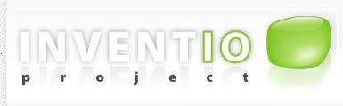 Logo. Det står Inventio Project med en grønn figur ved siden av.