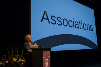 Microphone ,Plant ,Podium ,Lectern ,Public address system.