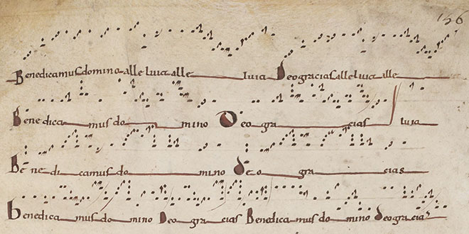 11th-Century Benedicamus Melodies, manuscript source.