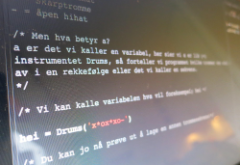 PC-skjerm med tekst på. Foto.