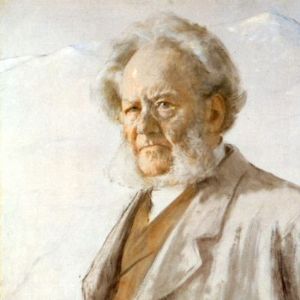 Henrik Ibsen. Portrait. By Erik Werenskiold. Painting.