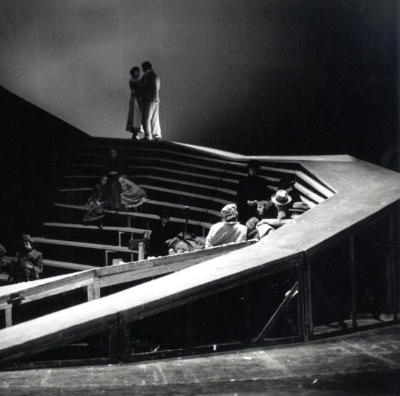 A stage production of Peer Gynt.