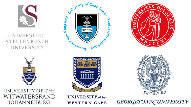 The logos of all the universities in the intpart project