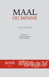 Maal og Minne front page